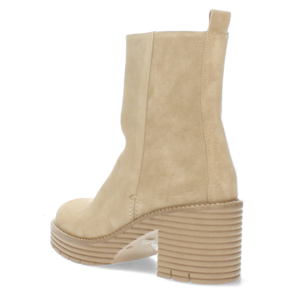 Taupe/Beige enkellaarzen