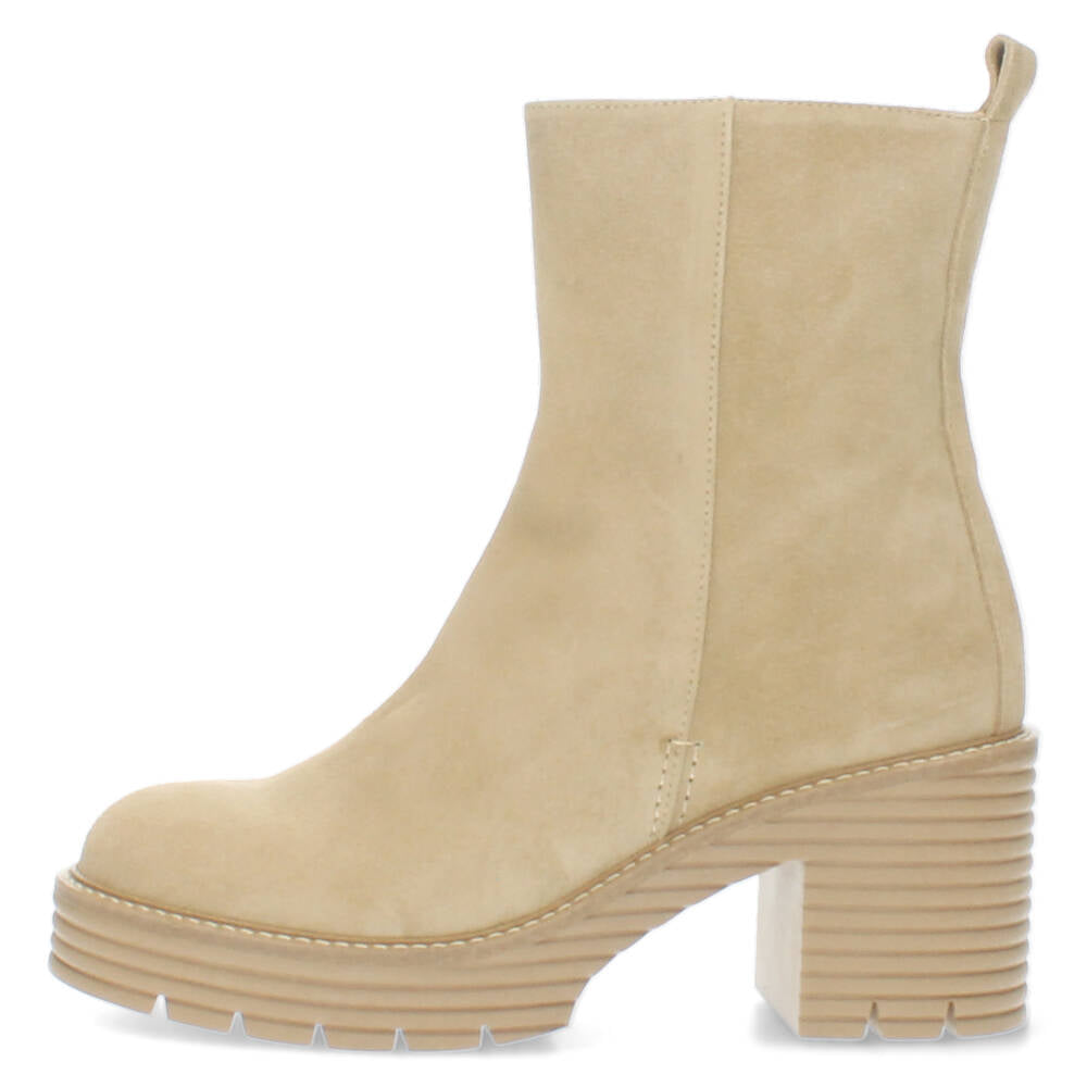 Taupe/Beige enkellaarzen