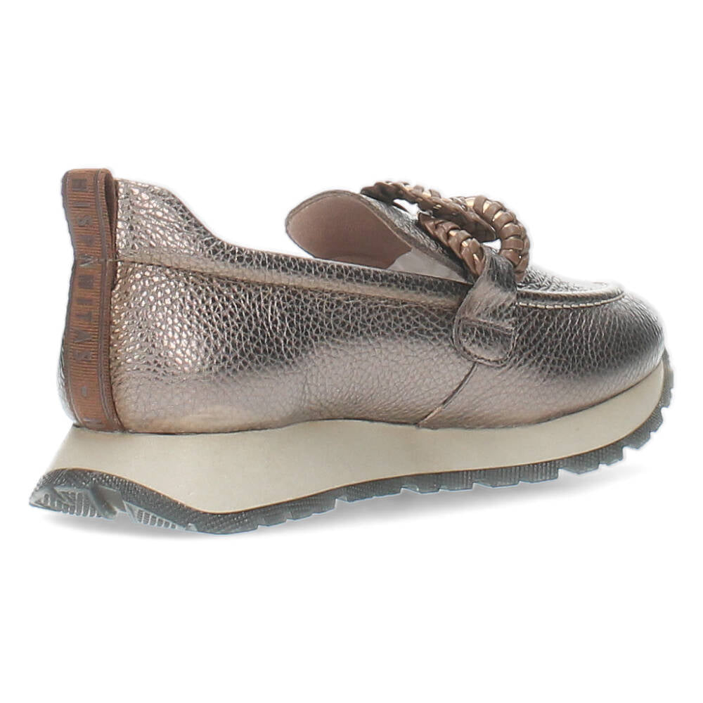 Metallic Taupe loafers