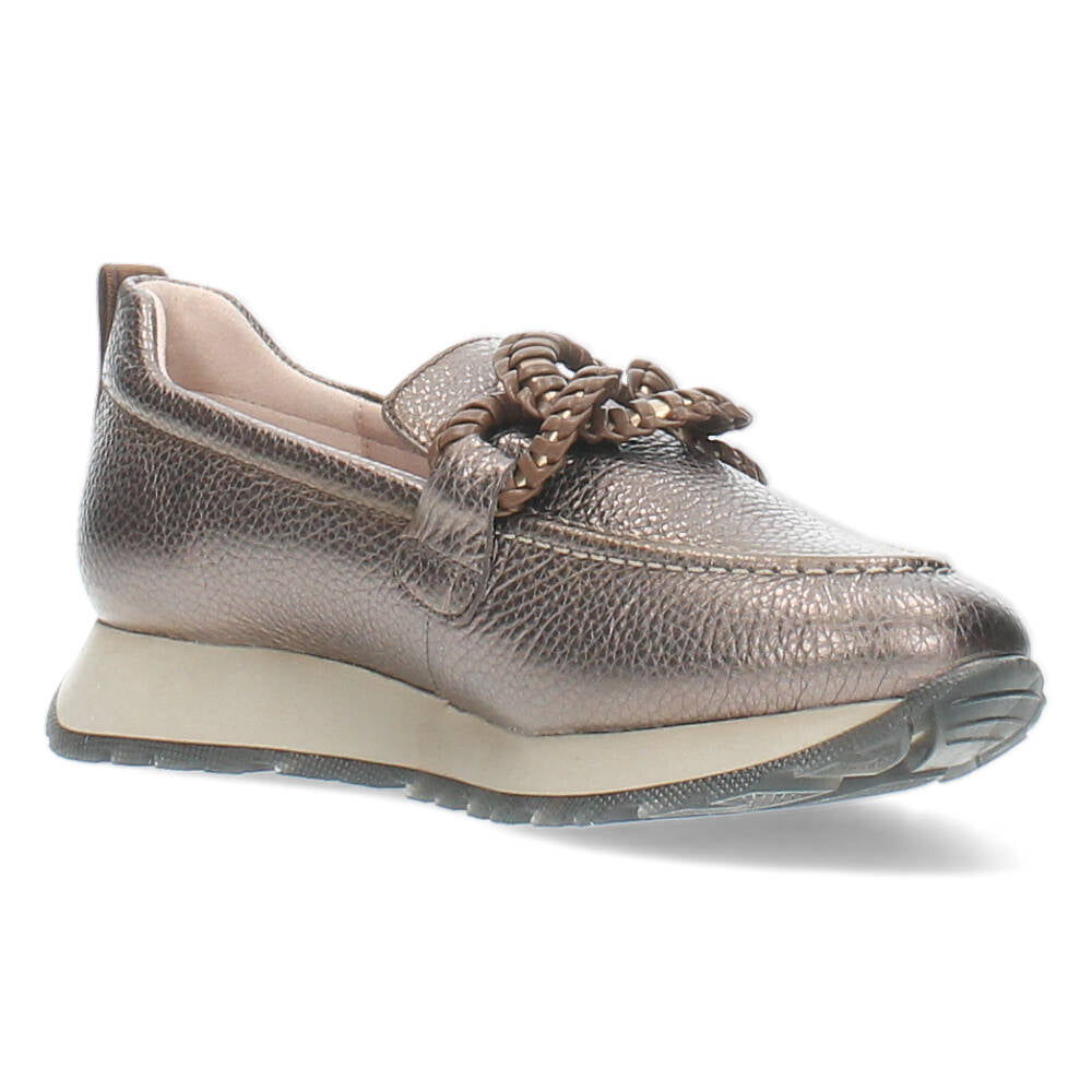 Metallic Taupe loafers