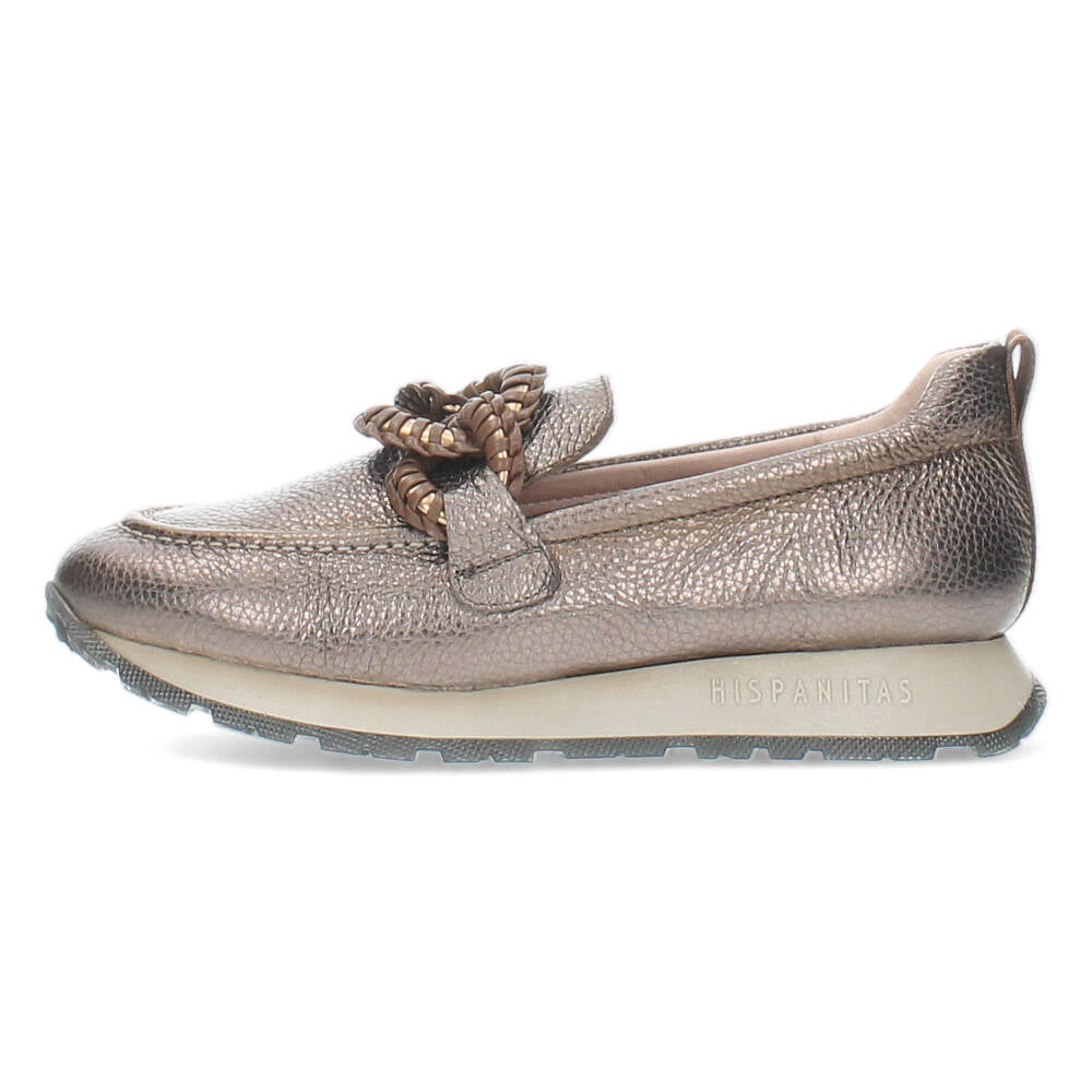 Metallic Taupe loafers