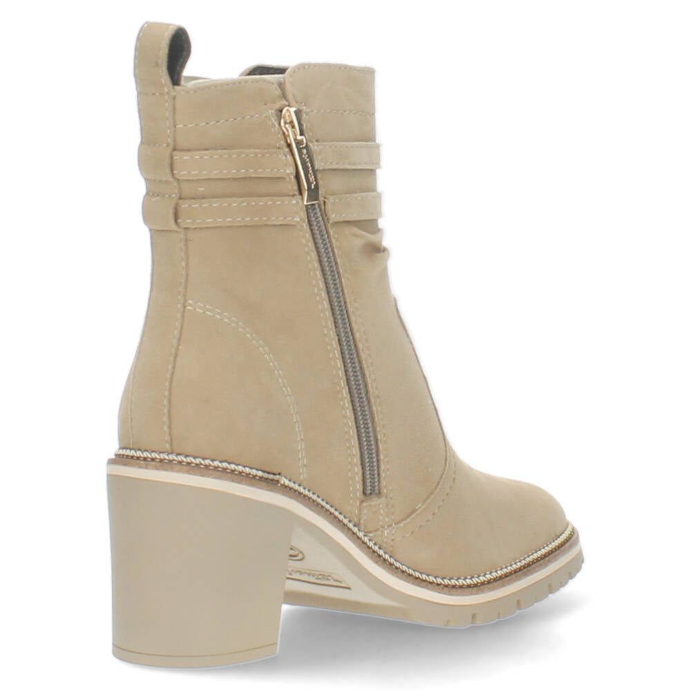 Beige enkellaarzen
