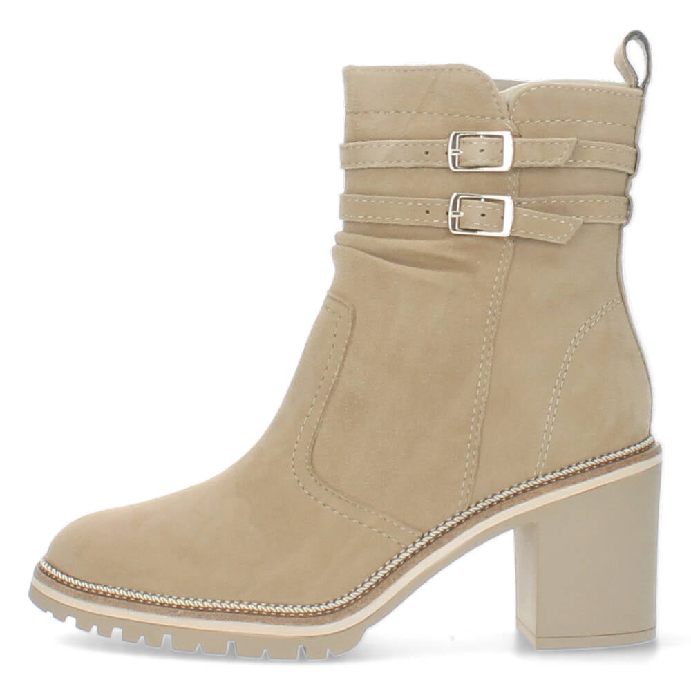 Beige enkellaarzen