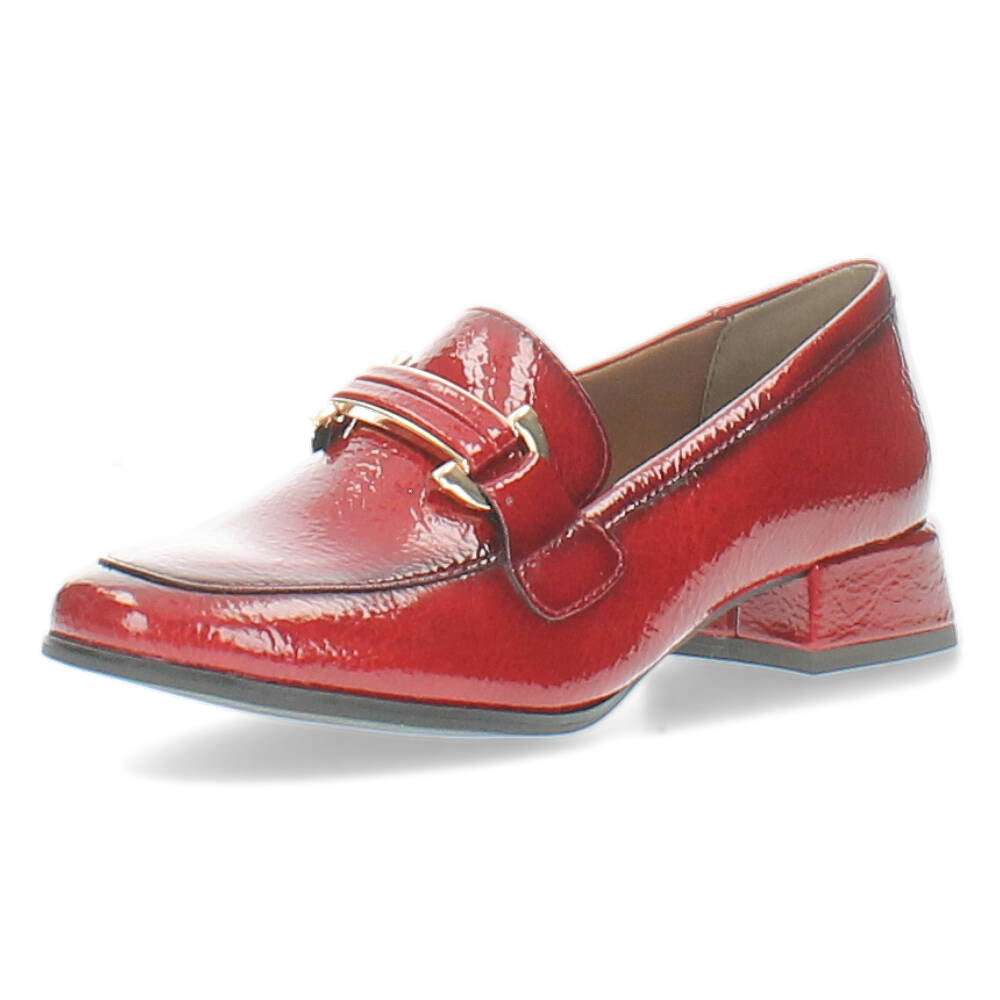 Rode mocassins op hak
