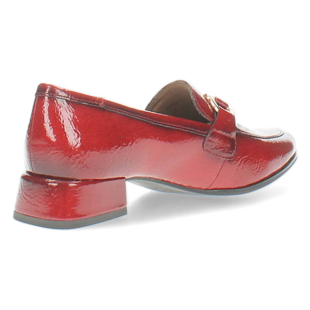 Rode mocassins op hak