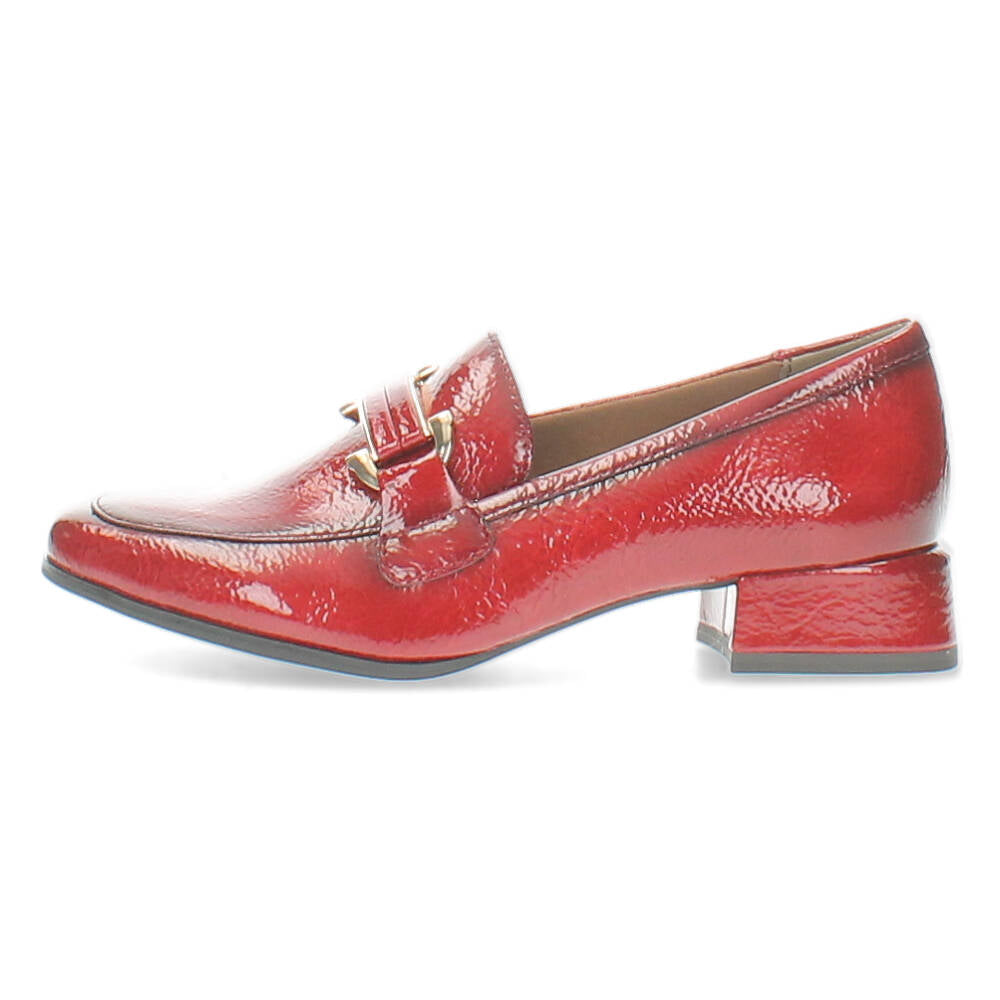 Rode mocassins op hak