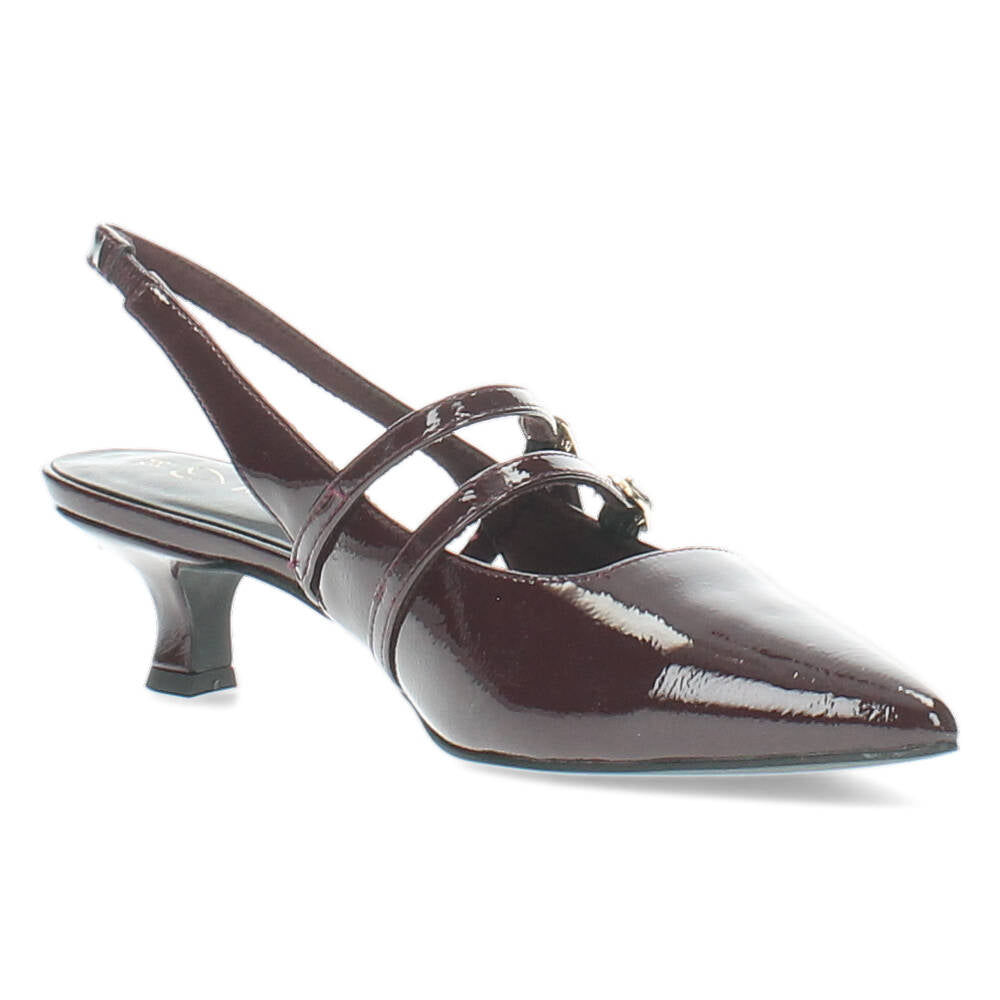 Burgundy slingbacks