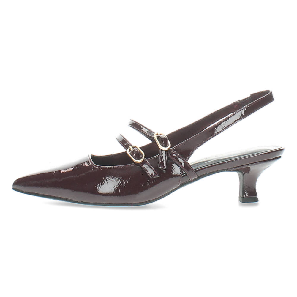 Burgundy slingbacks