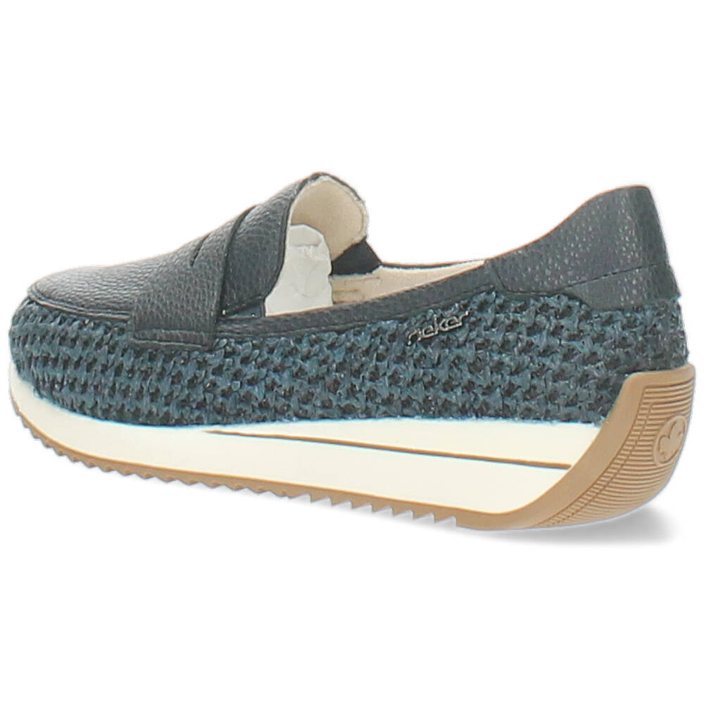 blauwe mocassin
