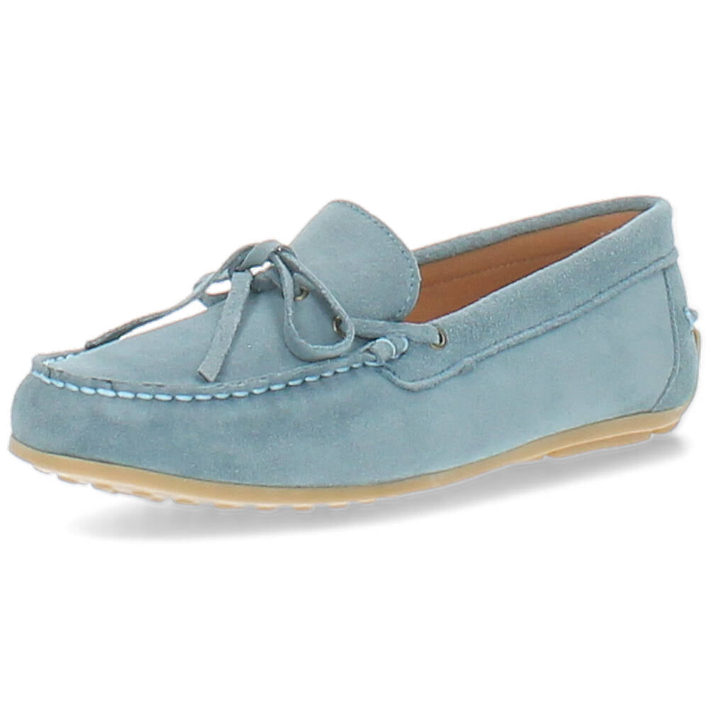 blauwe mocassin