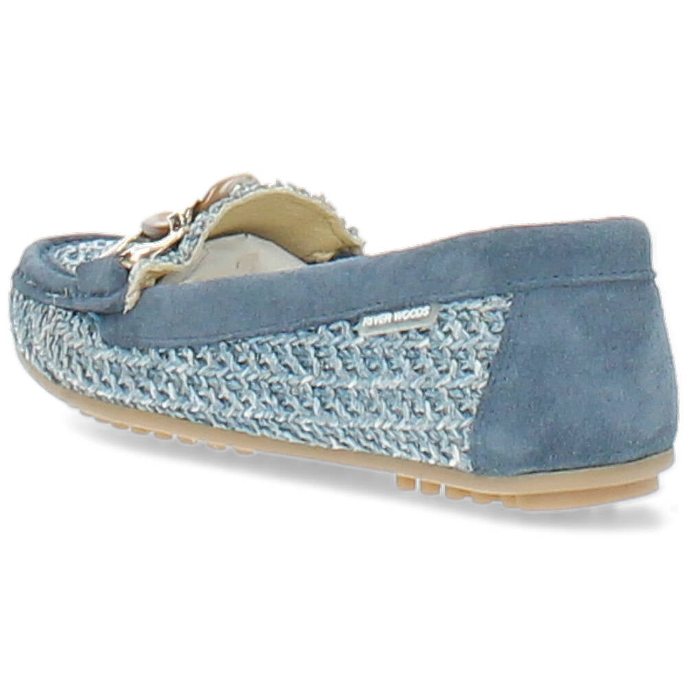 blauwe mocassin