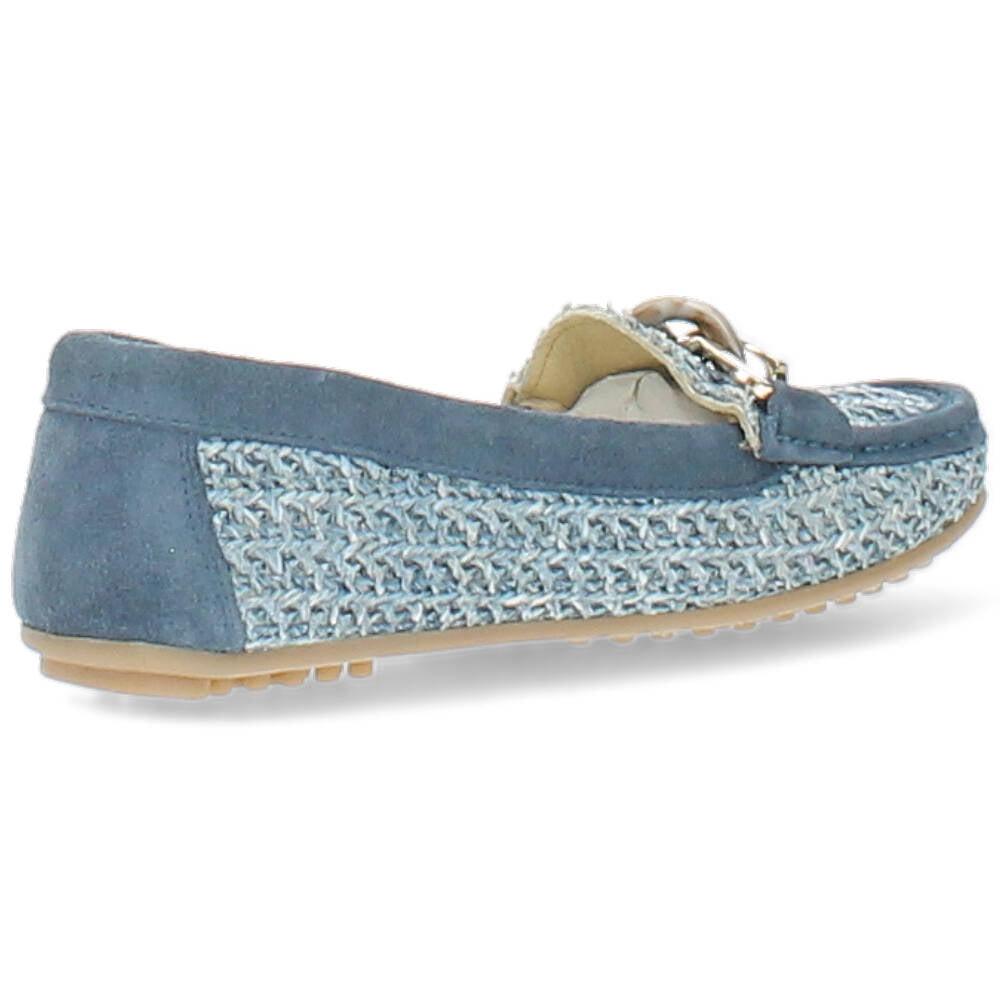 blauwe mocassin