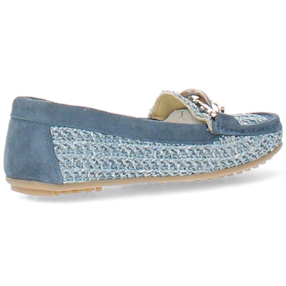 blauwe mocassin