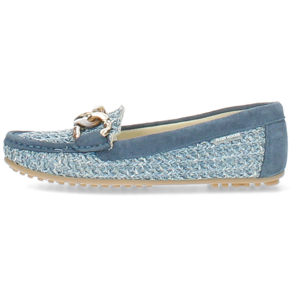blauwe mocassin