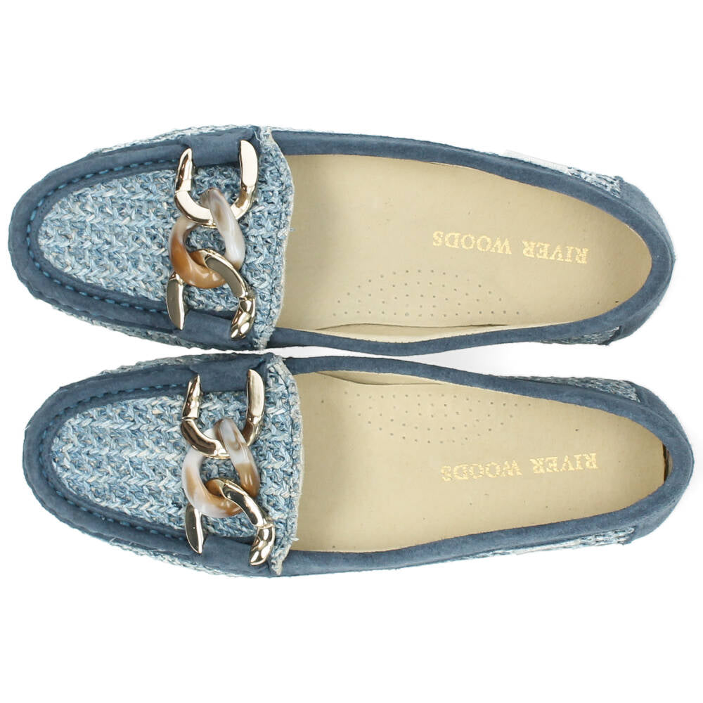 blauwe mocassin
