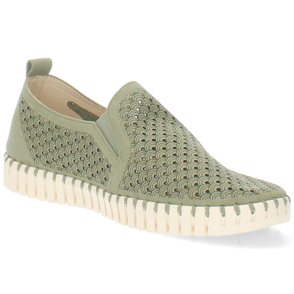 kaki slip-on