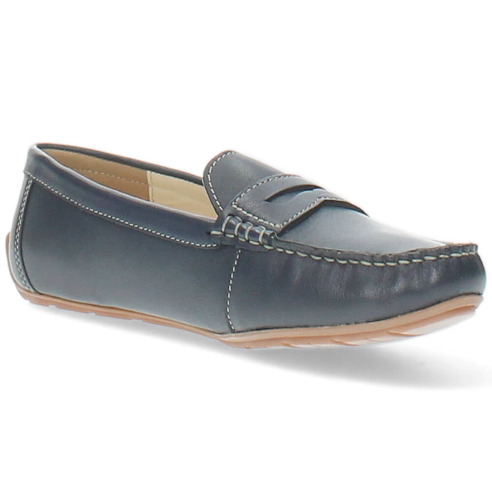 blauwe mocassin