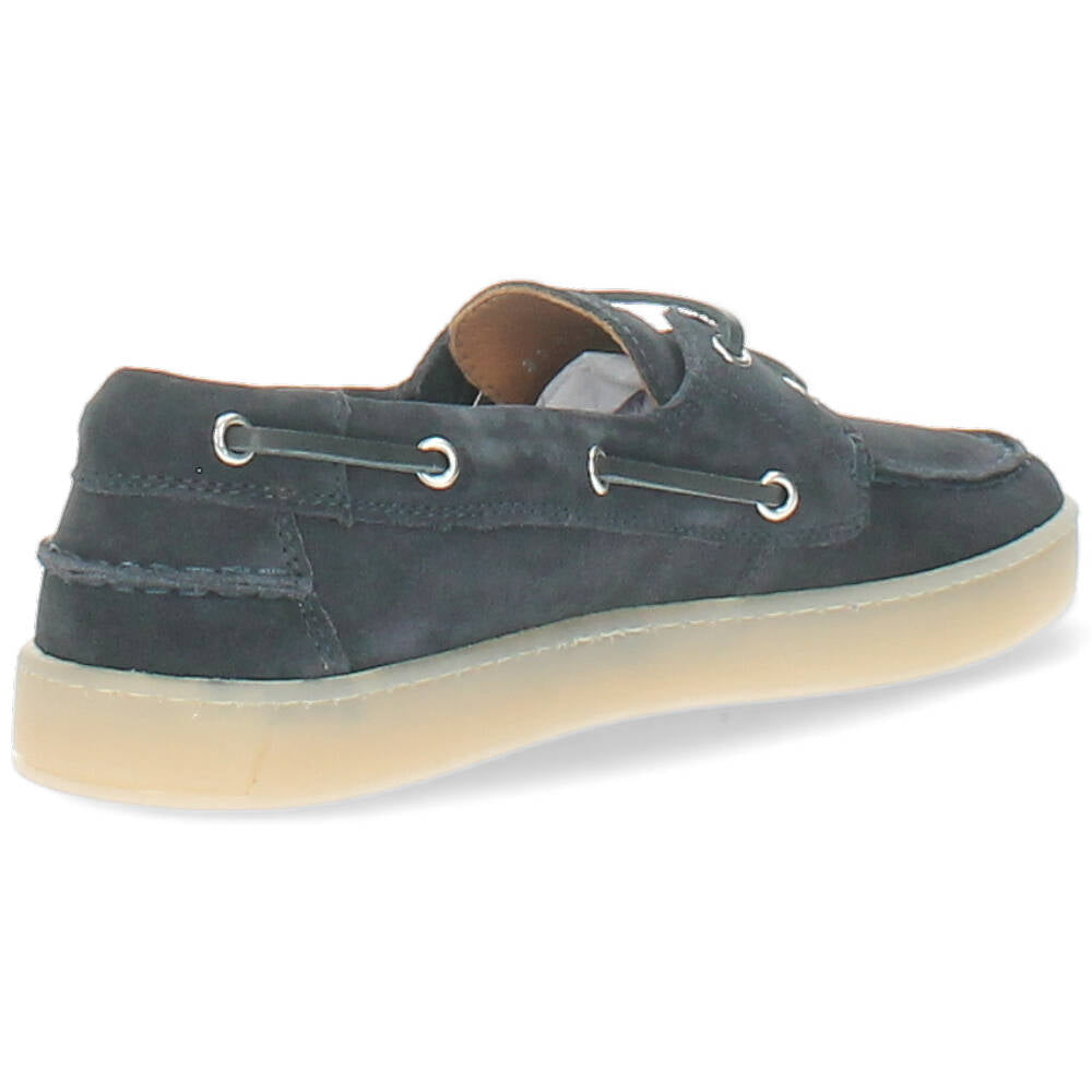 blauwe bootschoen