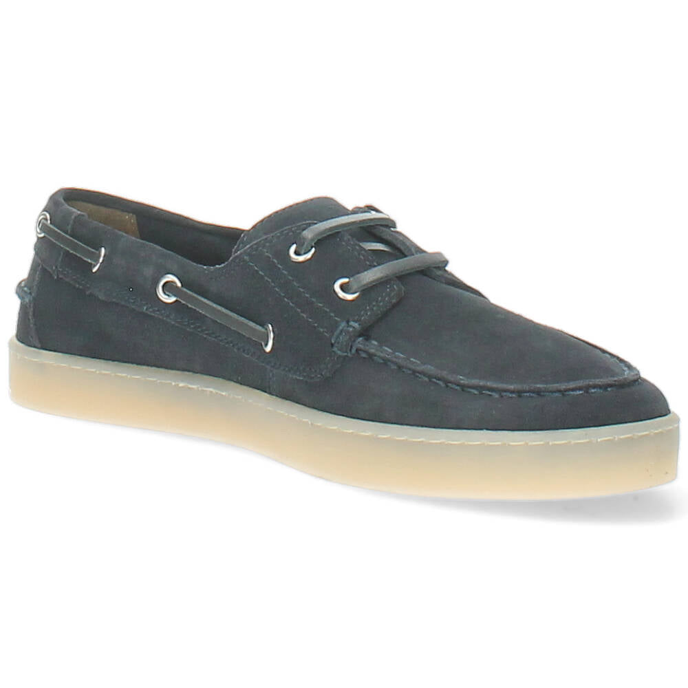 blauwe bootschoen