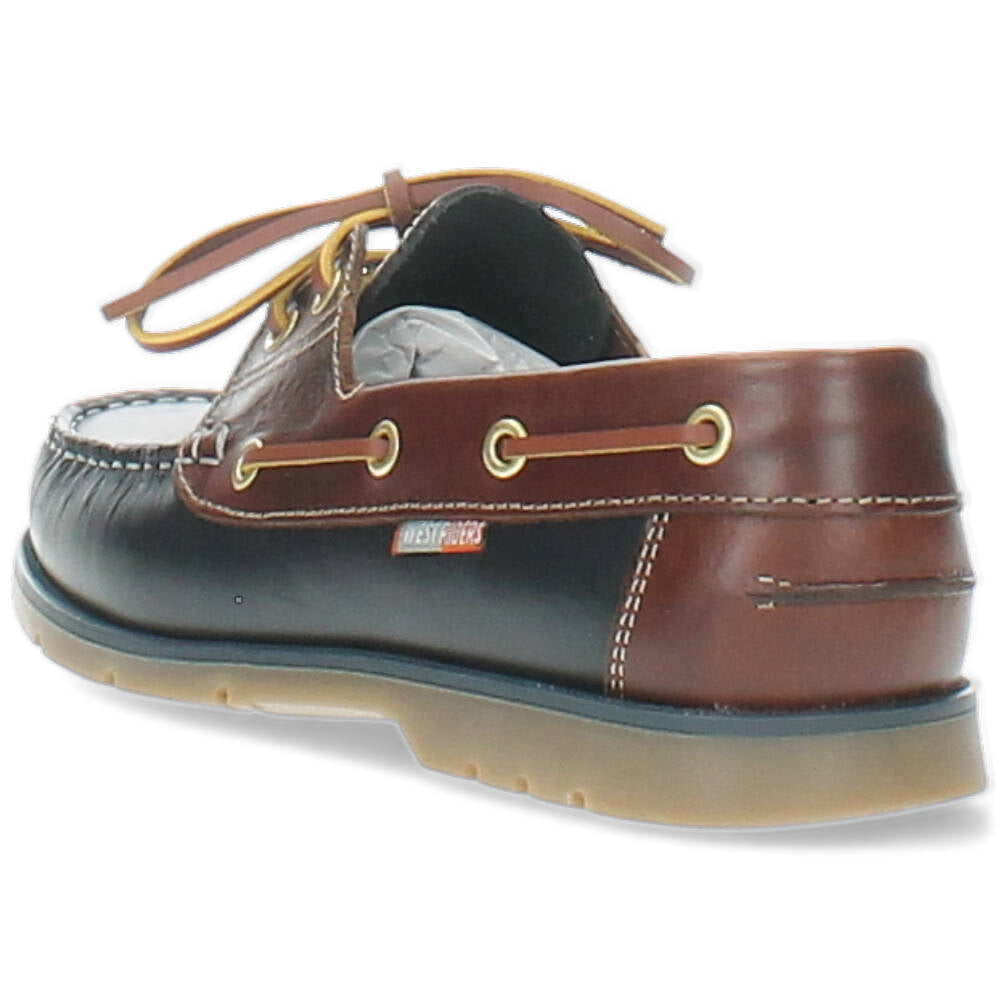 blauwe bootschoen