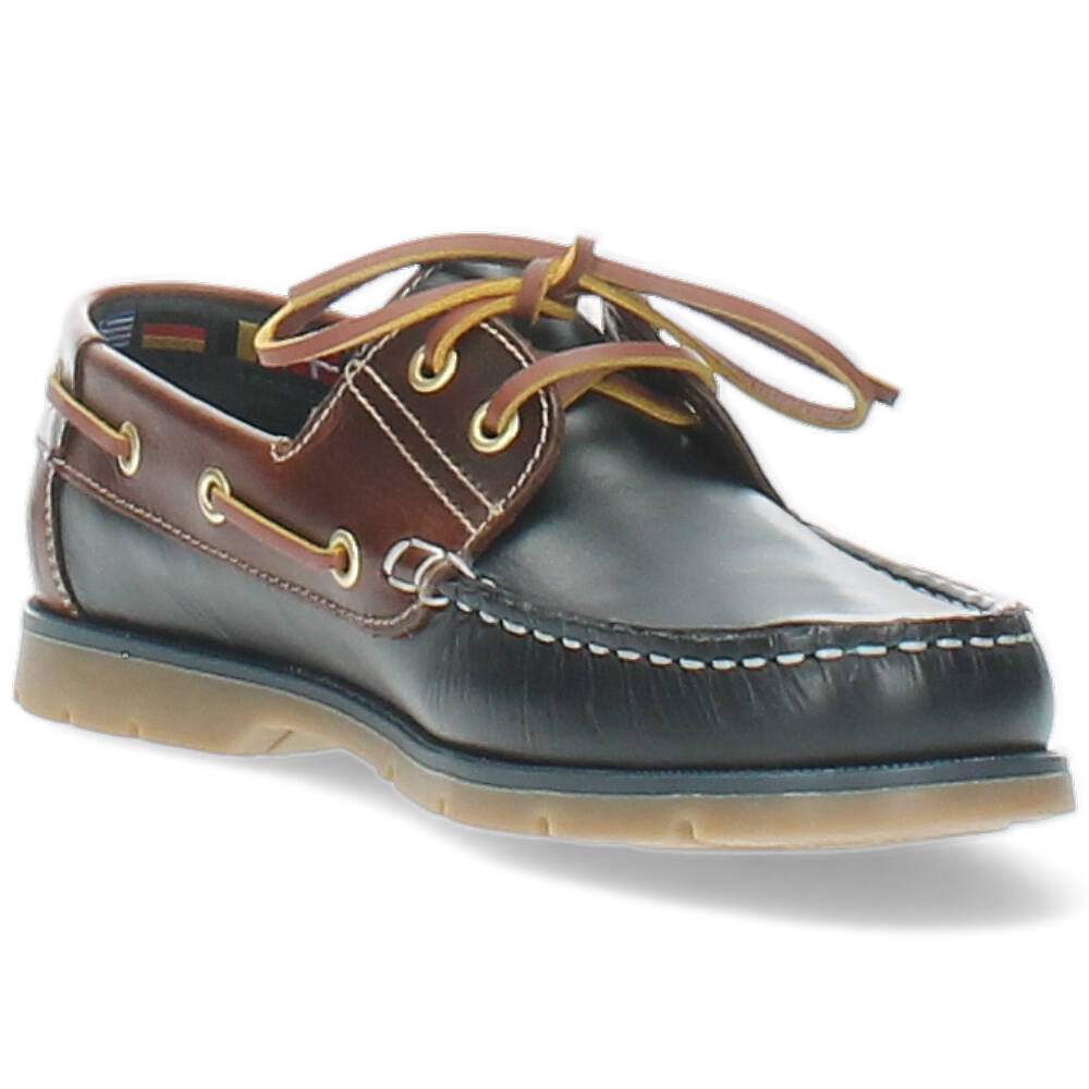 blauwe bootschoen
