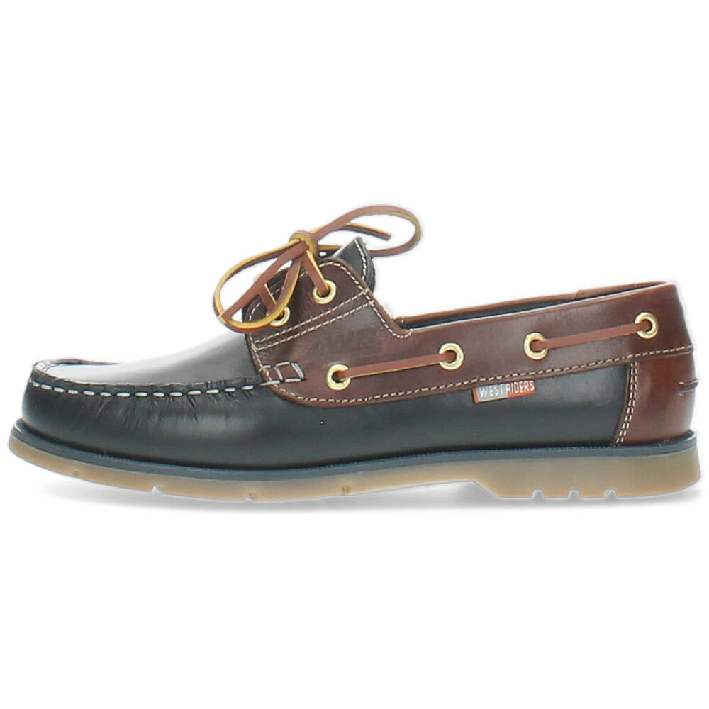 blauwe bootschoen