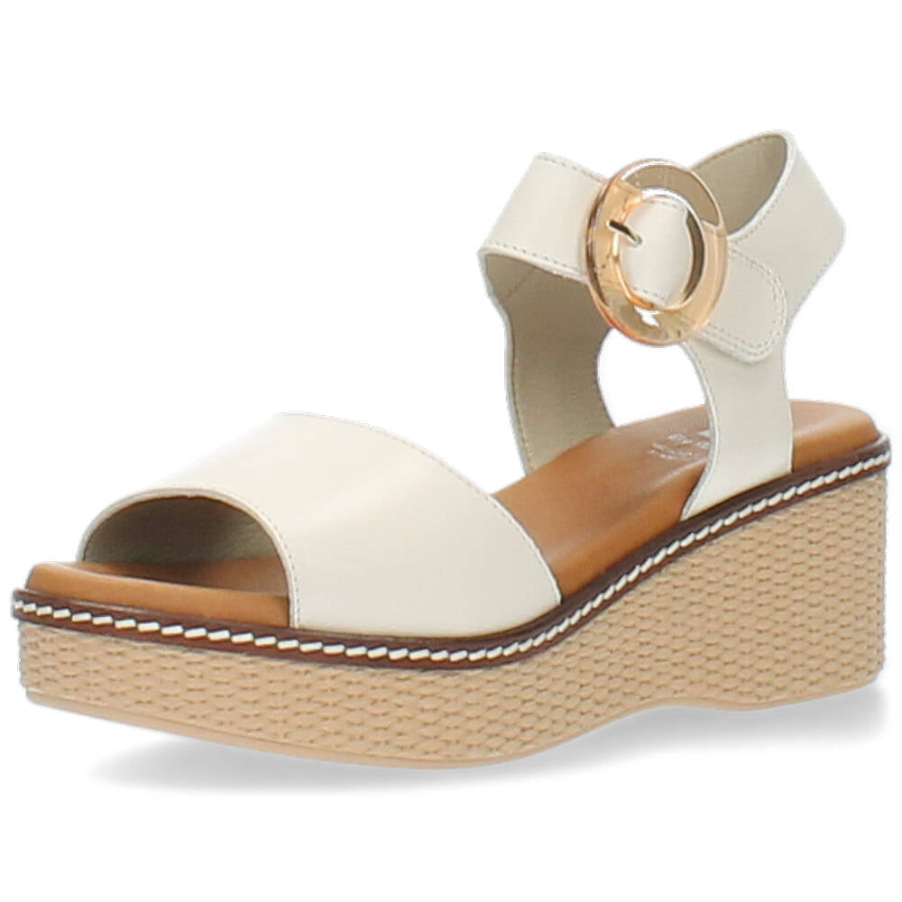 beige sandaal op sleehak