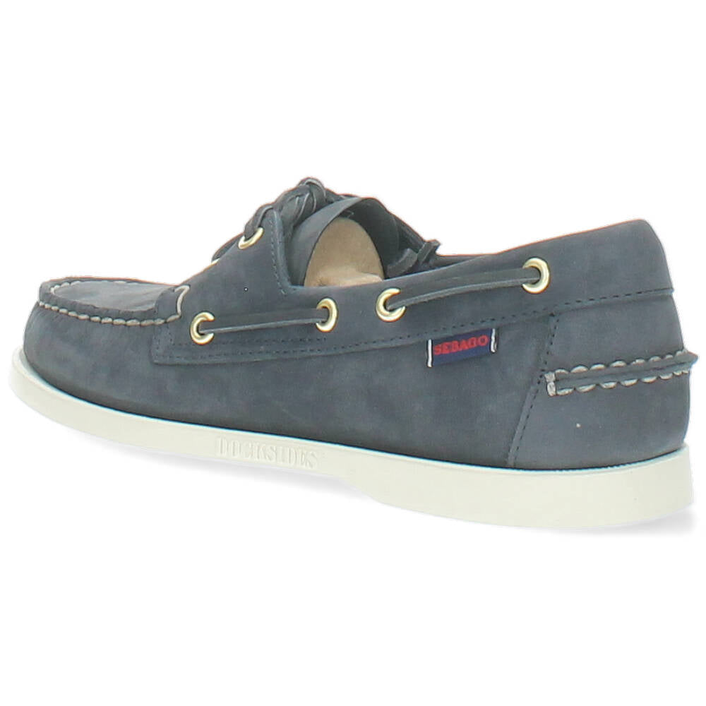 blauwe bootschoen