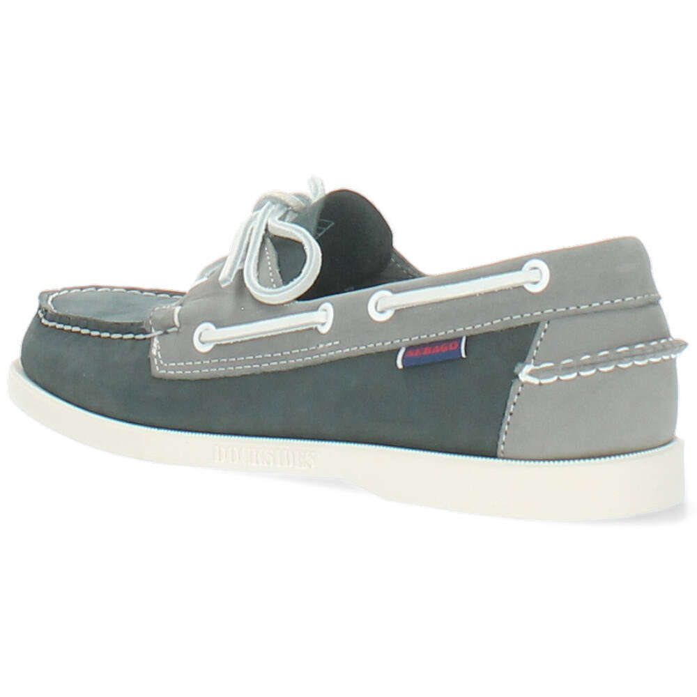 blauwe bootschoen