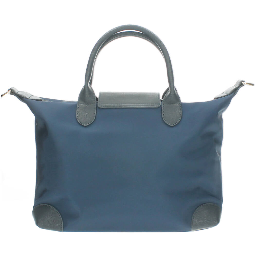 blauwe handtas