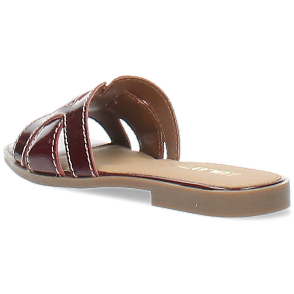 burgundy slipper