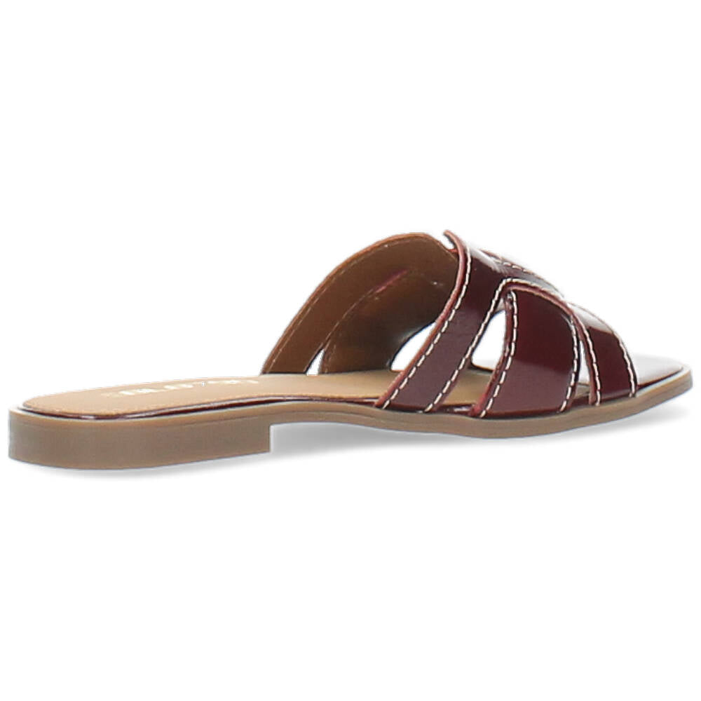 burgundy slipper