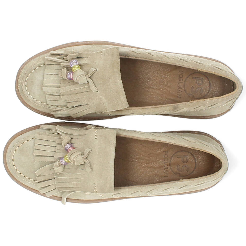 beige bootschoen