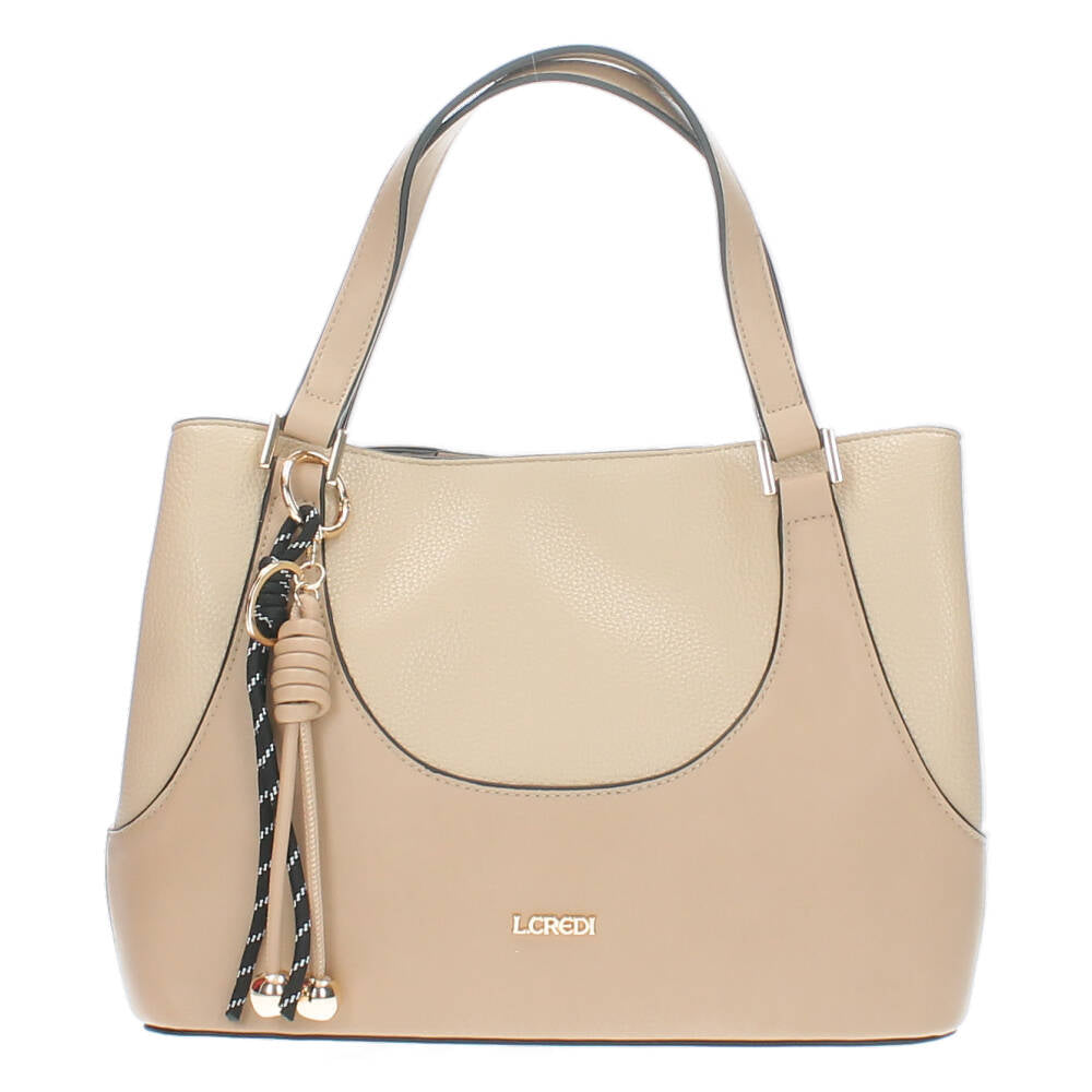 beige handtas