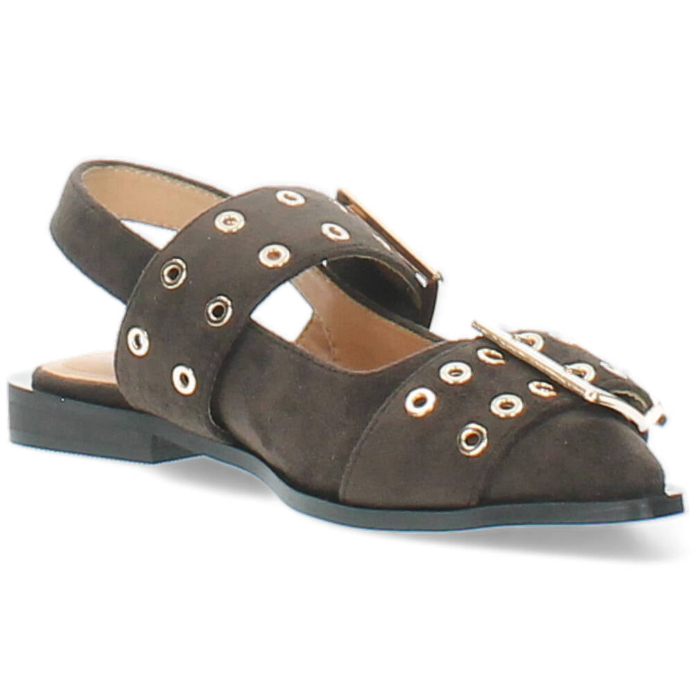 bruine slingback