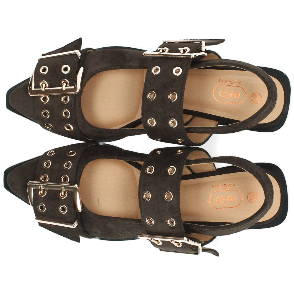 bruine slingback