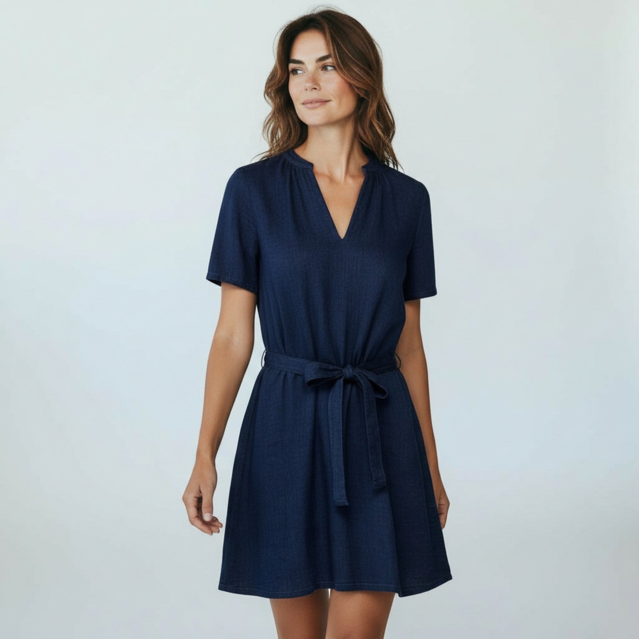 blauwe kleedje