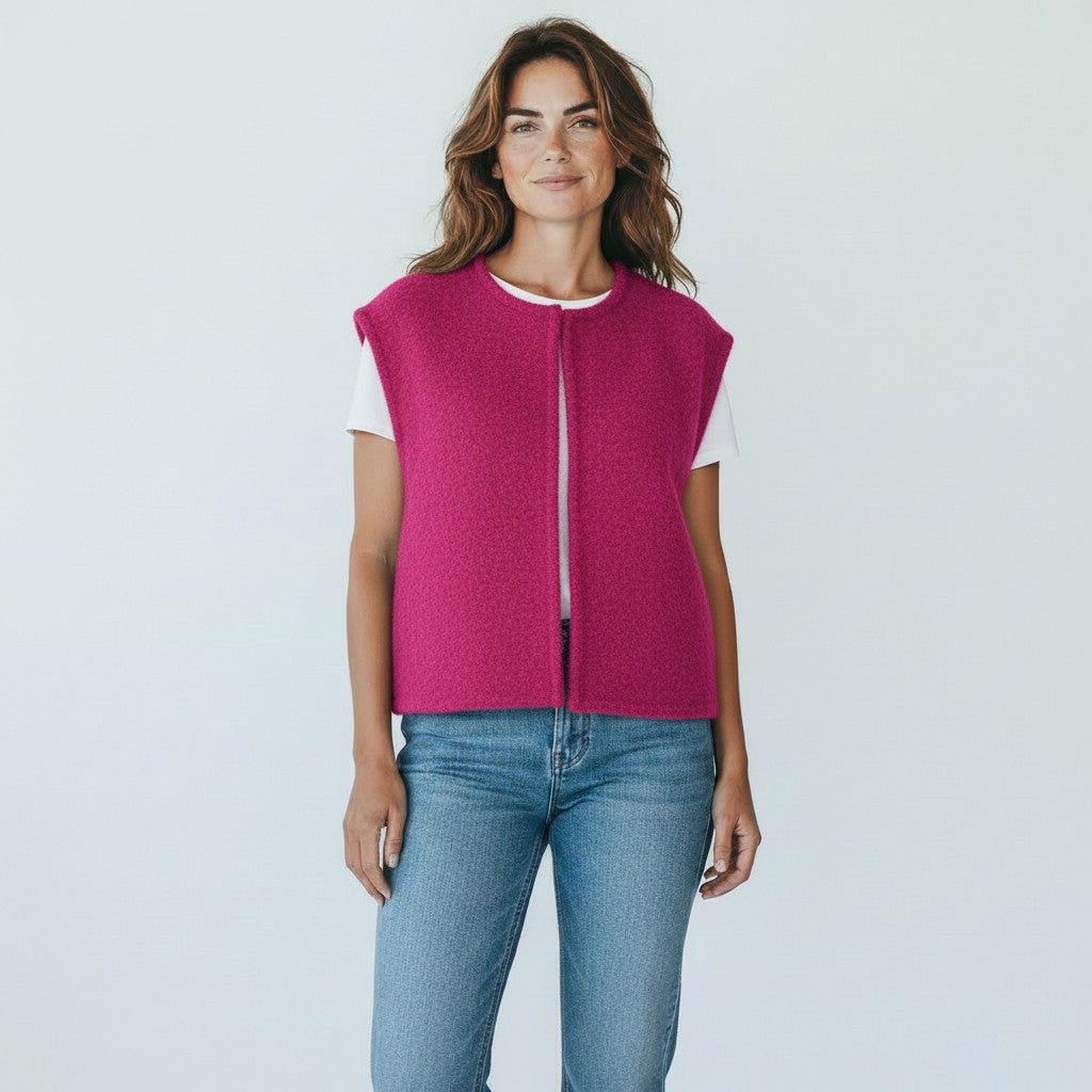 fuxia gilet