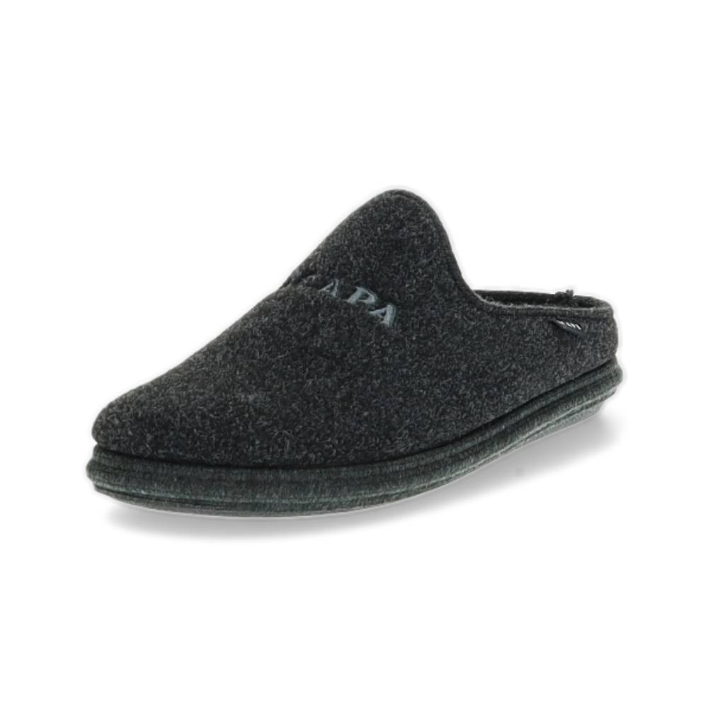 donkergrijze pantoffel