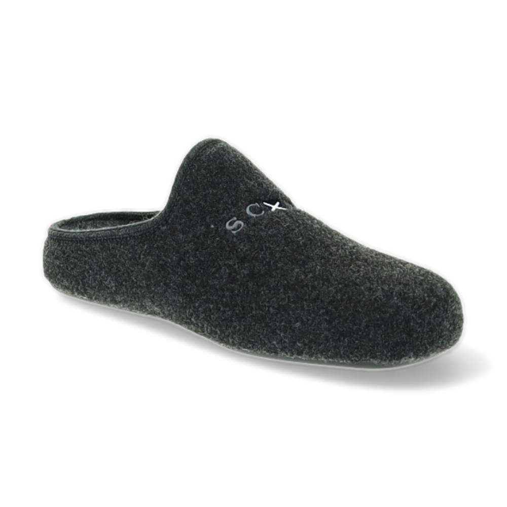 donkergrijze pantoffel