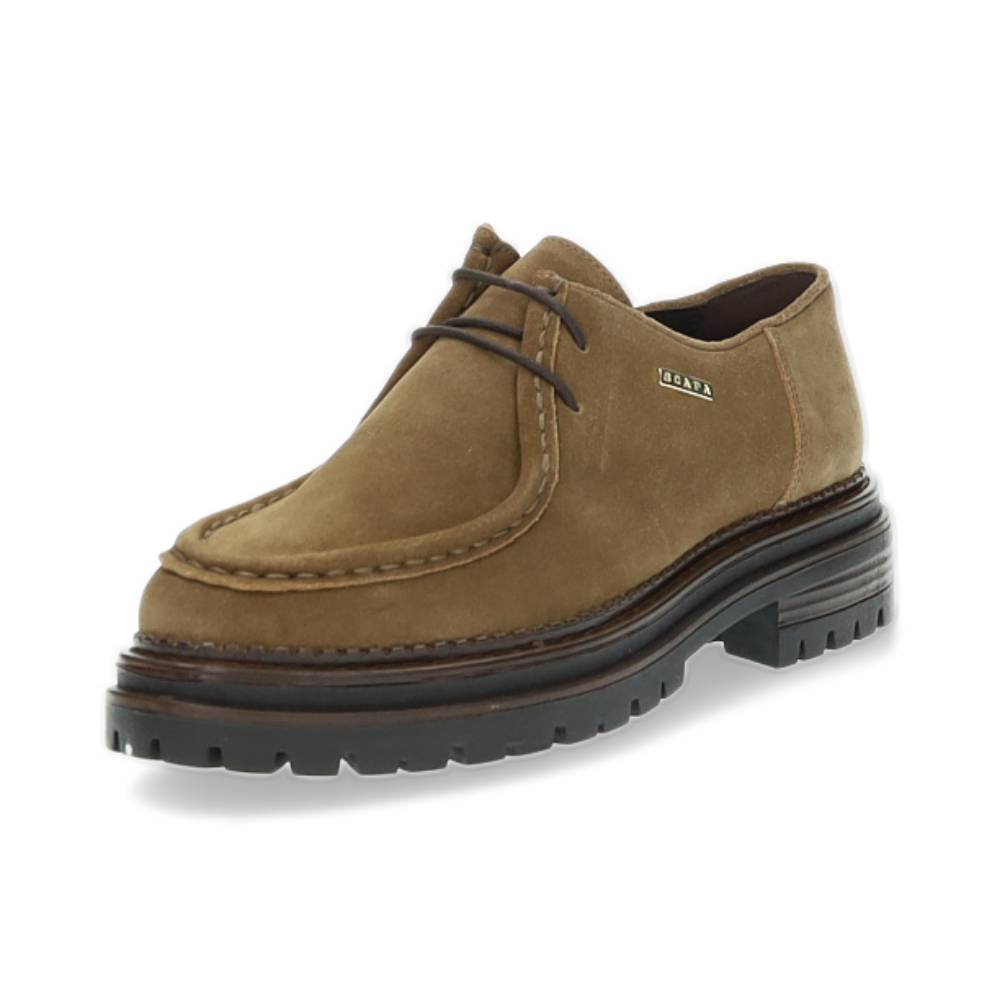 donkerbeige veterschoen