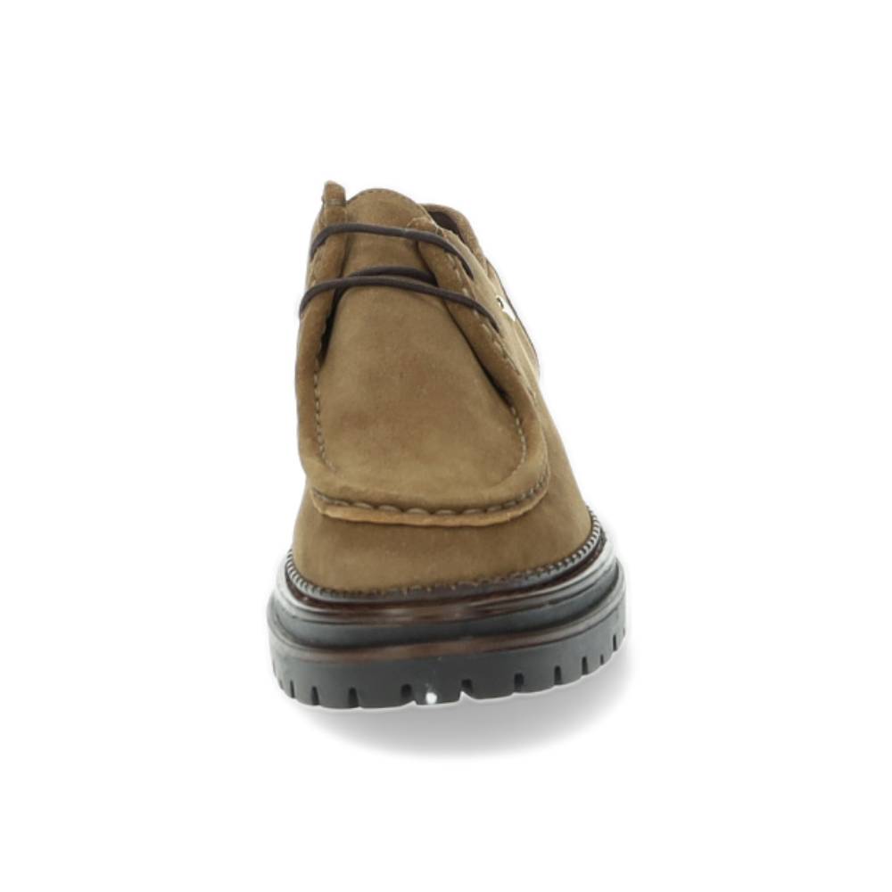 donkerbeige veterschoen
