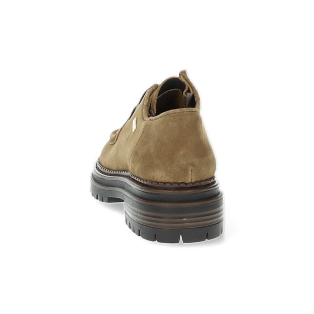 donkerbeige veterschoen