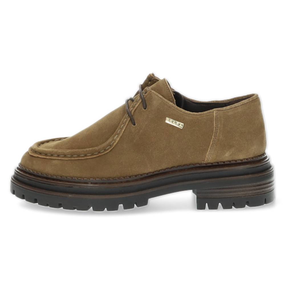 donkerbeige veterschoen