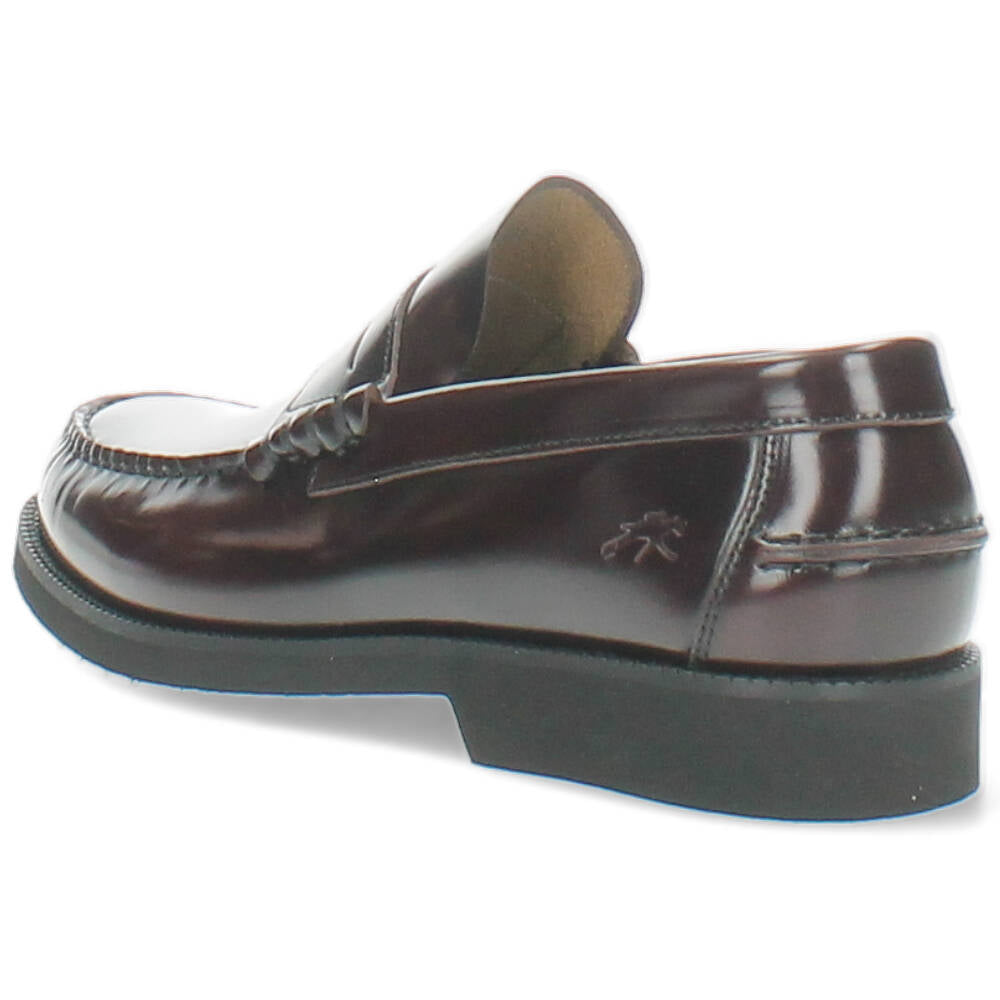 burgundy geklede mocassin
