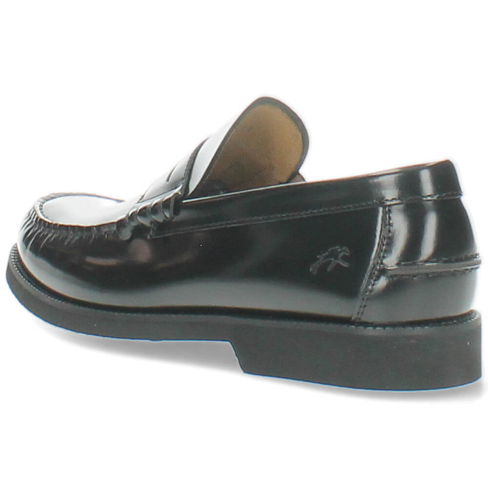 zwarte geklede mocassin