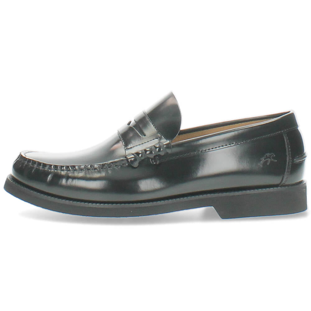 zwarte geklede mocassin
