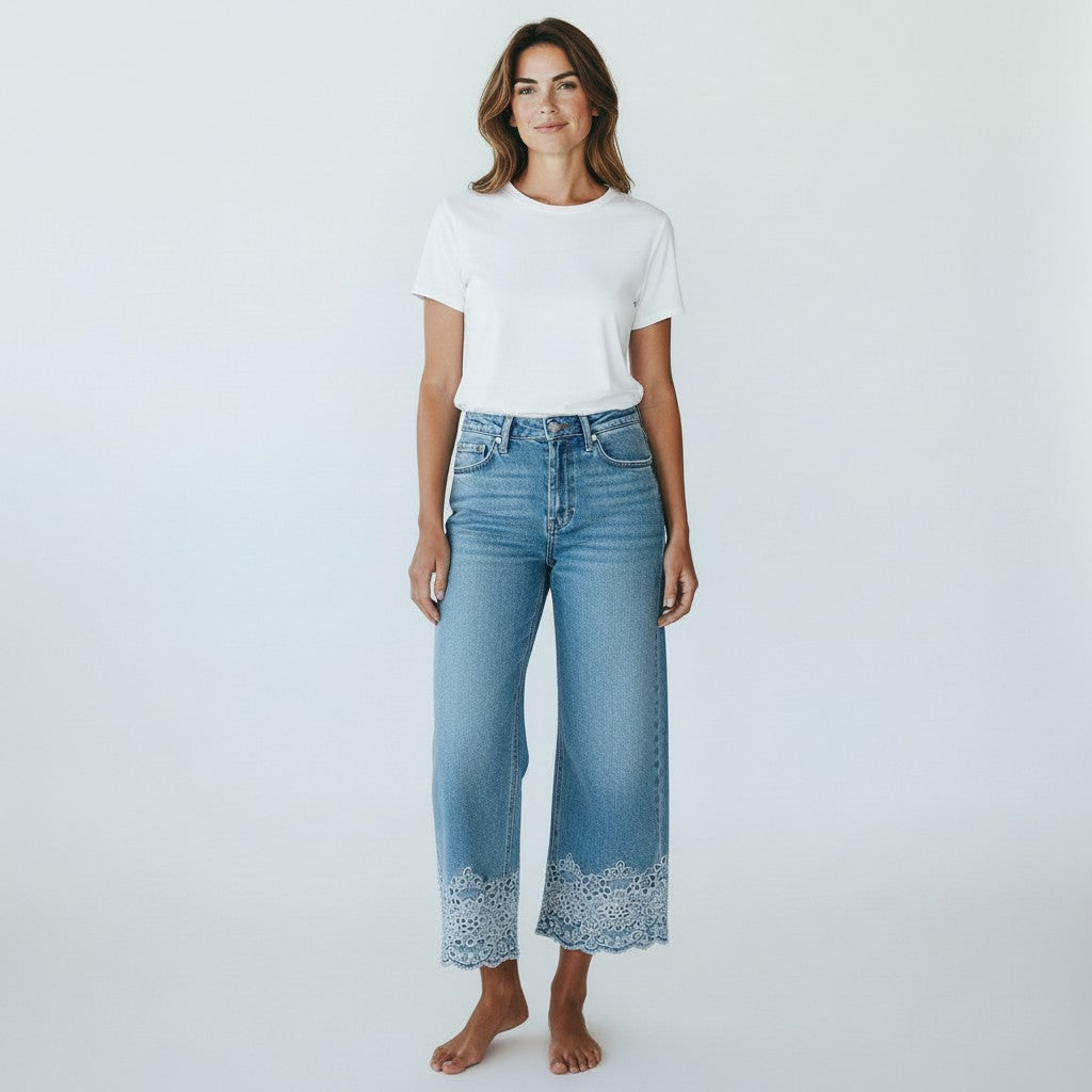 blauwe jeansbroek