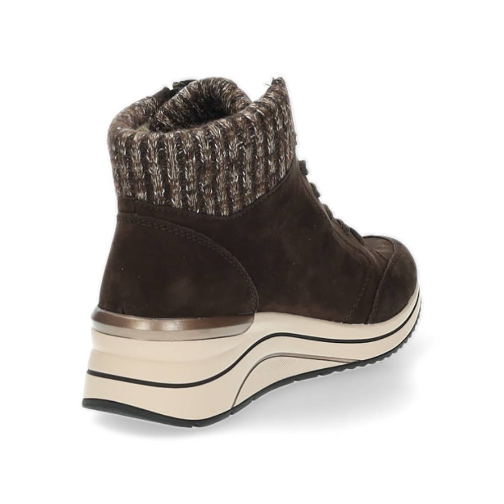 hoge donkerbruine sneaker