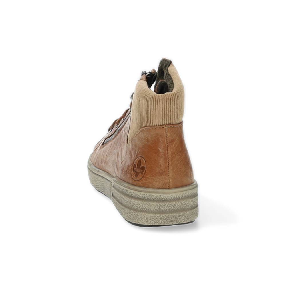 cognac hoge sneaker